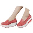 thumbnail image 3 of Espadrilles à Enfiler Femmes Mode Décontractée Unie Compensées Semelle Épaisse Plateformes Chaussures de Travail Chaussures de Course Femmes Rouge 41, 3 of 7