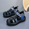 thumbnail image 4 of Povozer Kids Water Shoes Boys Fisherman Sandals Kid's Boy's Girl's Soft Sole Close Toe Sport Beach Sandals for US 2.5,Blue, 4 of 9