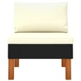 thumbnail image 3 of vidaXL Middle Sofas 3 pcs Poly Rattan and Solid Eucalyptus Wood, 3 of 5
