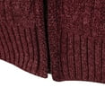 thumbnail image 5 of RYRJJ Cardigan Sweaters for Men Full Zip Soft Brushed Lined Slim Fit Knitted Sweater Jackets Stand Collar Outwear Coat with Pockets(Wine,XXL), 5 of 9