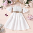 thumbnail image 2 of gdxvjhbj Robes Filles Tutu Robe Bébé Fille Papillon Tutu à Volants Sans Manches Robes Robe de Fête 5T 6T (Blanc,5-6 Ans), 2 of 4