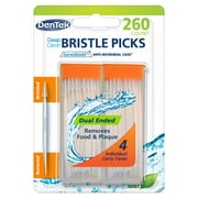 DenTek Deep Clean Bristle Picks, Removes Food & Plaque, 260 Count