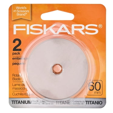 Fiskars® Titanium Straight Rotary Blade 60 mm, 2ct.
