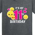 thumbnail image 4 of Inktastic Its My 11th Birthday with Smiling Emoticons Youth T-Shirt, 4 of 5