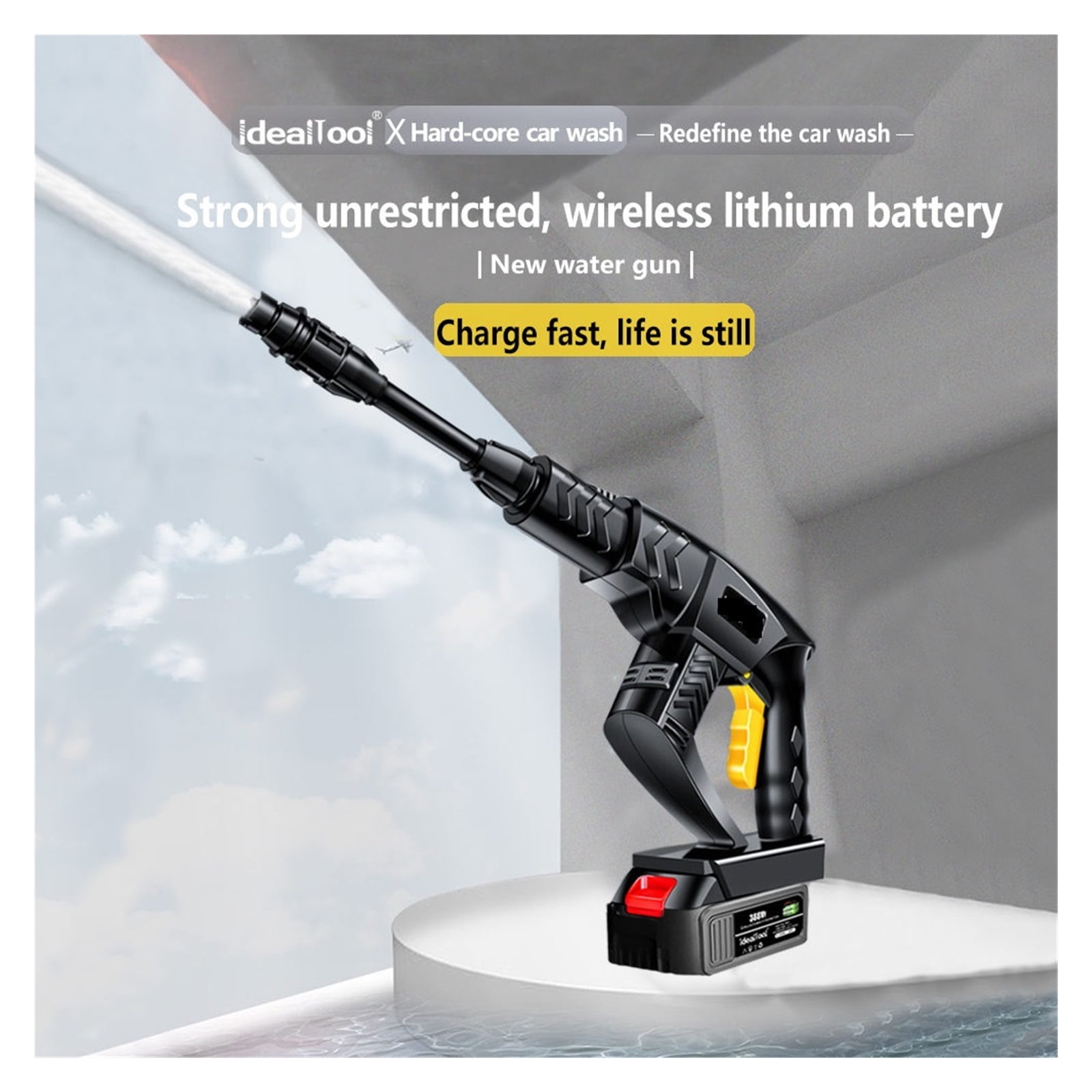 Wireless Electric High Presure Water Spray Gun For Car Wash Pressure Cleaner Portable Washing Machine For 18V-21V Battery