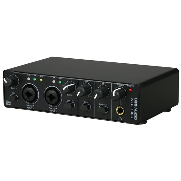 USB Audio Interface Sound Card RHM 2 In 2 Out Audio Interface Sound Board with
