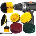 thumbnail image 1 of 12 Pieces Drill Brush Attachment Set,Power Scrubber Drill Brush Kits, with Extended Attachments Drill Bit Brush Set for Car, Grout, Floor, Bathtub, Shower, Kitchen, 1 of 5