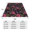 thumbnail image 3 of Bingfone Flowers And Humming Bird1 Print Flannel Fleece Blanket Throw Blanket for Bed,Sofa,Couch,Travel,Camping(40"x30" ), 3 of 8