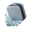 thumbnail image 1 of Juego de Sake de cerámica con calentador, juego de vino chino, 4 tazas, regalo clásico creativo, Kits de vasos de cerámica, bebida de Sake para claro, 1 of 8