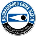 thumbnail image 1 of 5" Neighborhood Crime Watch Eye Vinyl Sticker, 1 of 1