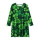 thumbnail image 5 of Vestido de manga larga con cuello redondo para niñas, vestido elástico de manga larga, corte A, estilo patinador con volantes, vestido de recital escolar, vestido de manga larga con cuello redondo par, 5 of 5
