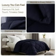 thumbnail image 4 of Lux Decor Lightweight Twin Comforter - All Season Down Alternative Bedding, OEKO-TEX Certified, Soft & Breathable with Diamond Quilted Design (68"x88", Navy), 4 of 8