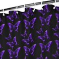 thumbnail image 3 of Purple Butterfly Pattern Shower Curtain 36"x72" ,Bathroom Decorative Shower Curtains Set with 12 Hooks,Modern Waterproof Washable Shower Curtain, 3 of 6