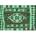 thumbnail image 1 of Ahgly Company Indoor Rectangle Southwestern Turquoise Blue Country Area Rugs, 7' x 9', 1 of 4