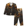 thumbnail image 1 of Fotbe Cool Sunglasses Elephant Art Conjunto de Pijama de Manga Larga para Mujer con Estampado, Ropa de Dormir de 2 Piezas, Conjunto de Casa Suave y Cómodo con Bolsillos-Large, 1 of 7