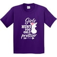 thumbnail image 3 of Inktastic Hunting Girls Hunt Too Only Prettier with Doe and Arrow Youth T-Shirt, 3 of 5