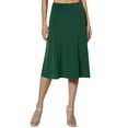 thumbnail image 5 of JBXKXYW Skirts for Women Women's Simple Comfort Basic Stretch A Line Flared Knee Length Skirt Skirts Women Skirt for Women Women’S Skirt(Army Green,S), 5 of 6