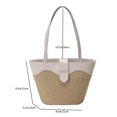 thumbnail image 3 of Bolsa vagabundo de moda para mujer, de paja para axilas de gran capacidad para regalo (blanco) Ndcxsfigh Para Estrenar, 3 of 9