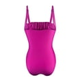 thumbnail image 4 of One Piece Swimsuit for Women Tummy Control Solid Pleated Suspender Fashionable Bathing Suits, 4 of 6