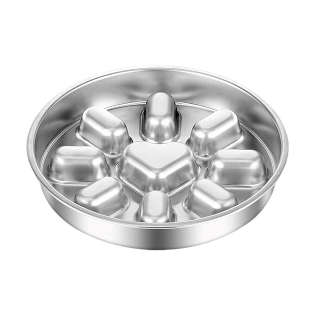 Bol pour Chien à Alimentation Lente en Acier Inoxydable à Motif Labyrinthe pour Races Moyennes, Solution d'Alimentation Intérieure pour Animaux