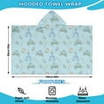 thumbnail image 2 of Princess Pattern Hooded Bath Towel，60"x35" for Ages 3 To 12 Kids, Quick Dry Lightweight Soft Microfiber Hood Beach Towel Cover Up for Kids, 2 of 7