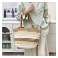 thumbnail image 2 of Bolso de mano para mujer, bolsos de paja, bolso de mano de verano, bolso grande de playa tejido (caqui) Ndcxsfigh Para Estrenar, 2 of 7
