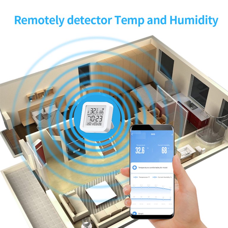 TUYA WiFi Humidity Temperature Monitor: Smart Hygrometer Thermometer F –  vacpi