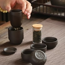 EXHUMKY Travel Tea Set Assorted Color Multi-purpose Drinking for Camping Office 1Pack