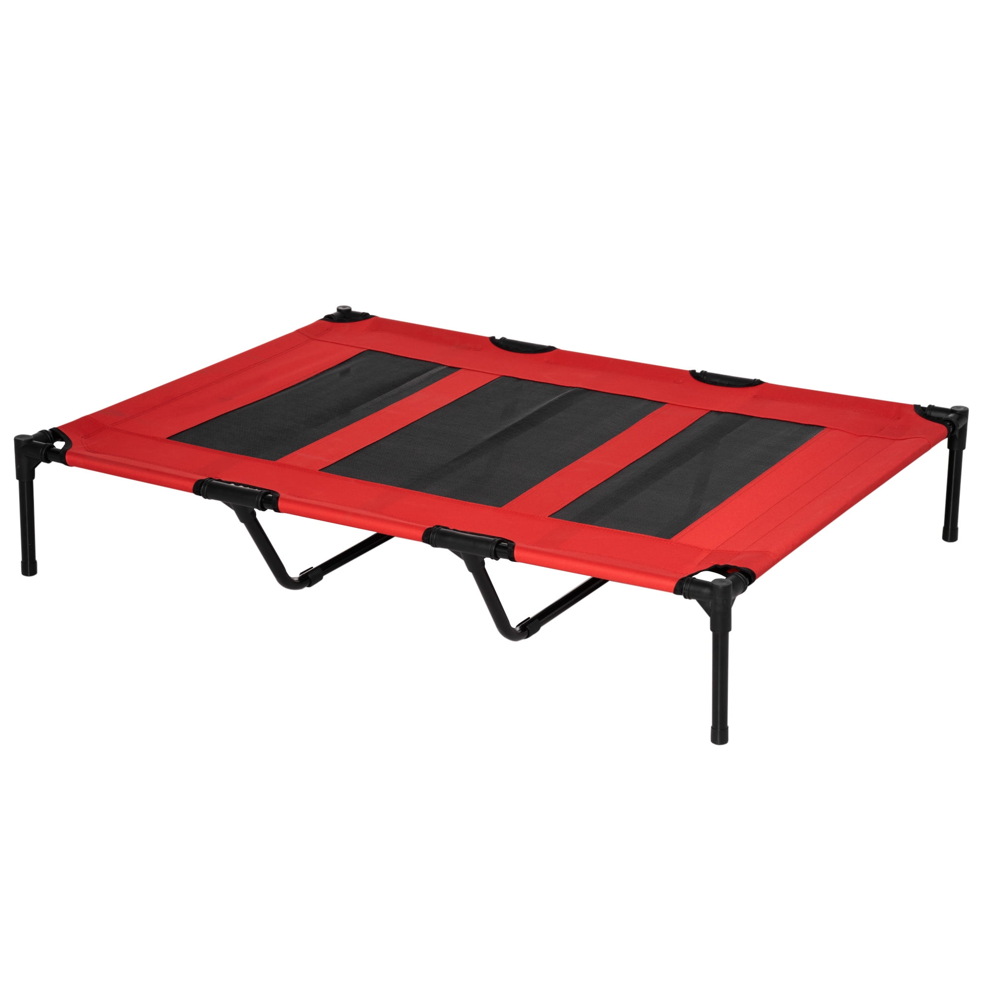 Elevated Breathable Dog Bed Portable Pet Cot w/ Carry Bag Metal Frame Breathable Mesh Indoor and Outdoor