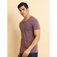 thumbnail image 3 of BERRYBLUES Solid Men V Neck Light Green T-Shirt, 3 of 3