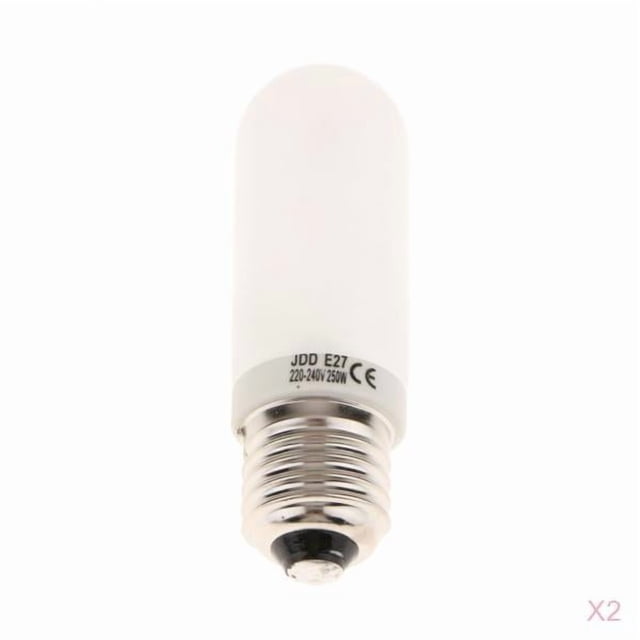 2 Unids JDD Tipo 250 W 220-240 V E27 Frosted Bombilla Halógena Bombilla De Modelado De La Lámpara