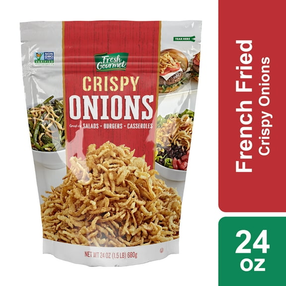 Fresh Gourmet Crispy Onions Lightly Salted, 24 oz