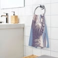 thumbnail image 7 of joogoo 2 PCs Hand Towels Sets Cat and Moon Cotton Face Towel Bathroom Decorative, 7 of 7