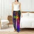 thumbnail image 4 of Pofeuu Bright Universe Print Women's Fashion Pajama Pants with Pockets Comfy Drawstring Sleep Lounge Bottoms-Small, 4 of 6