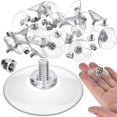 thumbnail image 1 of AccEncyc Gancho de almacenamiento – Paquete de 12 ventosas con tornillos adhesivo extra fuerte resistente al óxido para puerta de pared de vidrio, baño, cocina, exterior, 1.7 pulgadas de diámetro, 5 l, 1 of 5