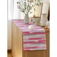 thumbnail image 5 of Table Runner 90 Inches Long for Kitchen Dining, Pink Gray Stripes Dresser Scarf Farmhouse, Dining Table Decorations for Wedding/Parties, Watercolor Modern Abstract Minimalist 13 x 90 In, 5 of 8