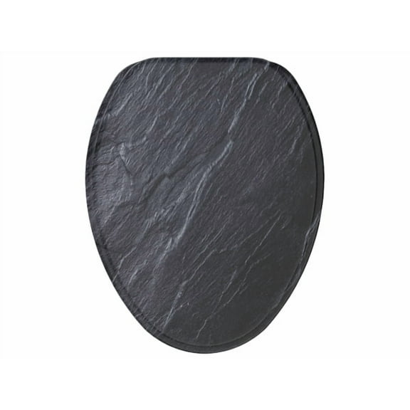 Sanilo Soft Close Toilet Seat ELONGATED, Quiet and Slow Close Lid and Seat, Strong Hinges, Granite