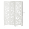 thumbnail image 4 of Legacy Decor Modern Room Divider 3 Panel Solid Wood White Decorative Cutouts Foldable 48 in x 67 in, 4 of 6