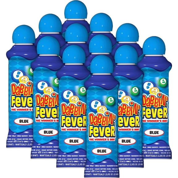 Dabbin' Fever One Dozen 3 ounce Bingo Daubers 10 Colors (Blue)