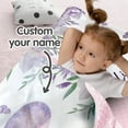 thumbnail image 2 of KAINSY Personalized Toddler Nap Mat with Name–Light Purple Butterfly Design, Custom Kids Nap Mat for Girls, Daycare Sleeping Mats with Blanket and Pillow, Perfect for Preschool, Travel, Kindergarten, 2 of 4