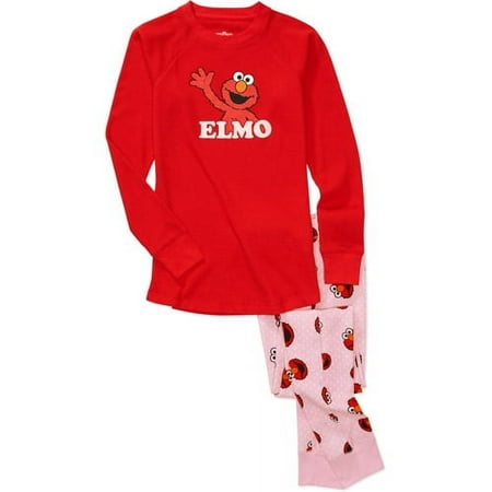 Sesame Street - Women's Elmo Thermal Tee and Pants Sleep Set