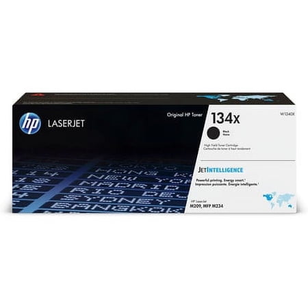 UPC: 0194850587252 | HP 134X (W1340X) LaserJet M209  MFP M234 Black Original LaserJet Toner Cartridge (2 400 Yield)