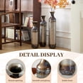 thumbnail image 4 of Elegant White Metal Vase Set with Gold Accents - 3-Piece Droplet Design for Stunning Home Decoration!, 4 of 19