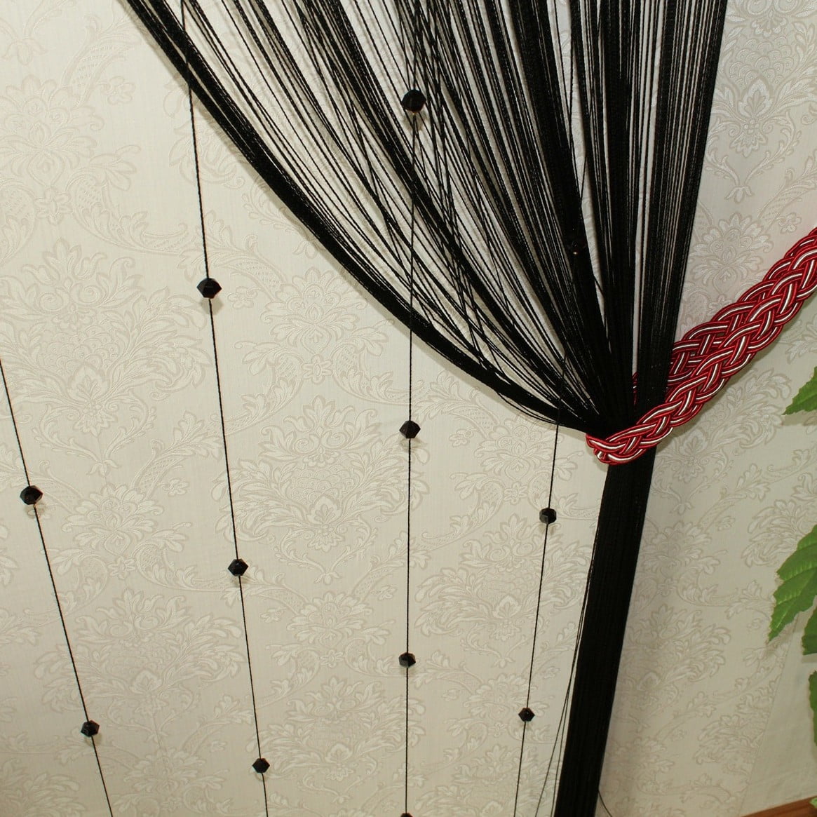 Beaded String Curtain Room Divider Window Door Curtain- coffee