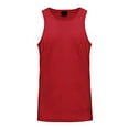 thumbnail image 3 of G-Style USA Men's Straight Hem Long Length Tank Top TT60 - Red - 5X-Large, 3 of 7