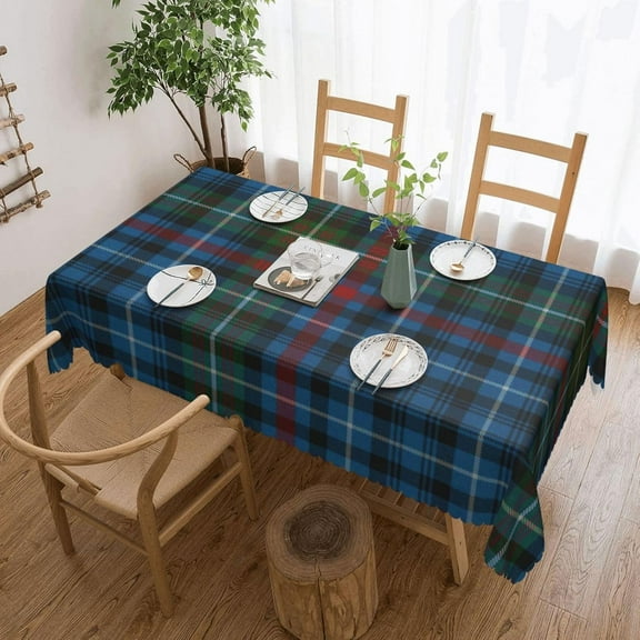 Rectangle Table Cloth, Classic Clan Macdonald Tartan Plaid Resistant Washable Tablecloth Decorative Table Cover for Dining, Indoor and Outdoor