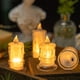 thumbnail image 4 of Lampara Vela LED de cristal con luz para cumpleaños, boda, fiesta, té, decoración del hogar (B) Likrtyny Lámpara, 4 of 9