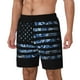 thumbnail image 1 of Balery Navy Camouflage American Flag Bañador para hombre, shorts de playa de secado rápido con entrepierna y forro de compresión-Small, 1 of 6
