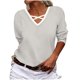 thumbnail image 2 of ICHUANYI Clearance Ladies Fashion Retro Color Long Sleeve V-neck Shirt Woman Casual Loose ICHUANYI "ICHUANYI", 2 of 5