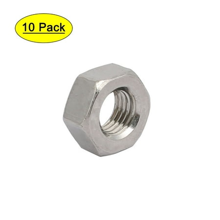 

10Pcs M6 x 0.75mm Pitch Metric Fine Thread 304 Stainless Steel Hex Nuts